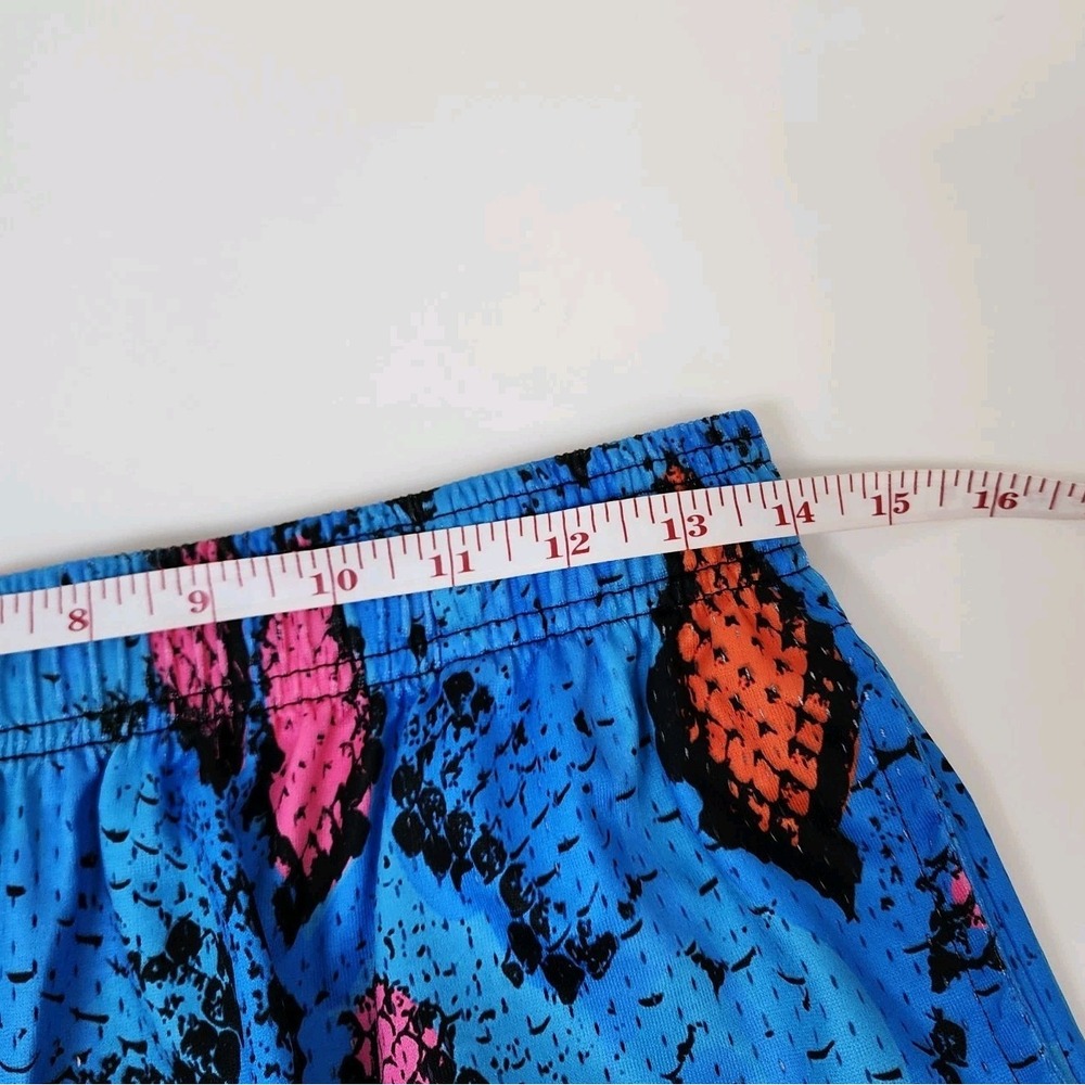 Inaka Power Snake Print Mesh Athletic Shorts Men's S Blue Orange Pink - Picture 6 of 10